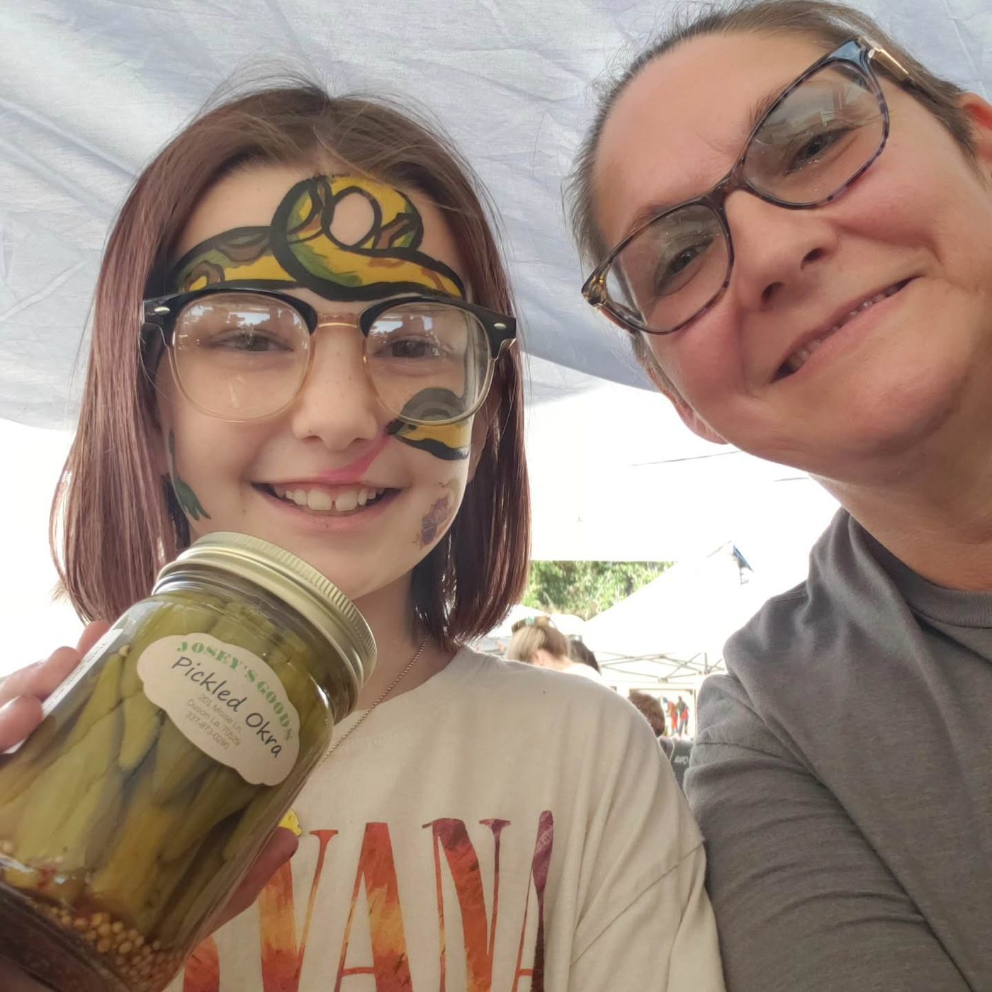 Josey and family at the market